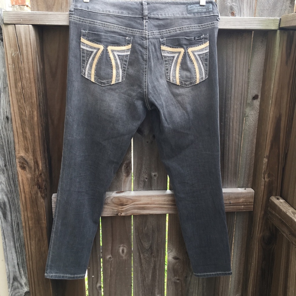 Seven 7 Gray Wash Skinny Jeans Size 12